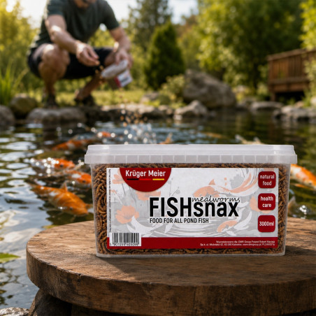 Pokarm dla karpi koi Kruger Meier FISHsnax Mealworms 3000 ml larwy mącznika