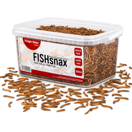 Pokarm dla karpi koi Kruger Meier FISHsnax Mealworms 3000 ml larwy mącznika