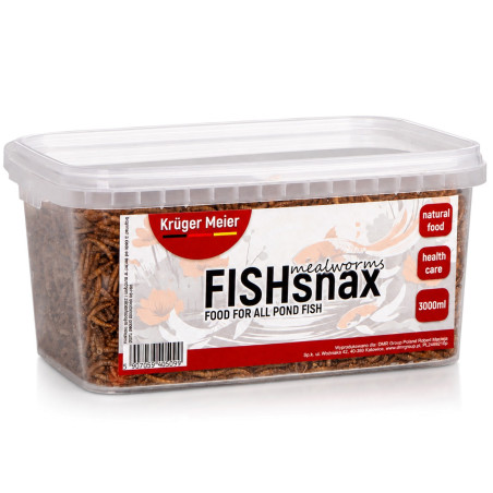 Pokarm dla karpi koi Kruger Meier FISHsnax Mealworms 3000 ml larwy mącznika