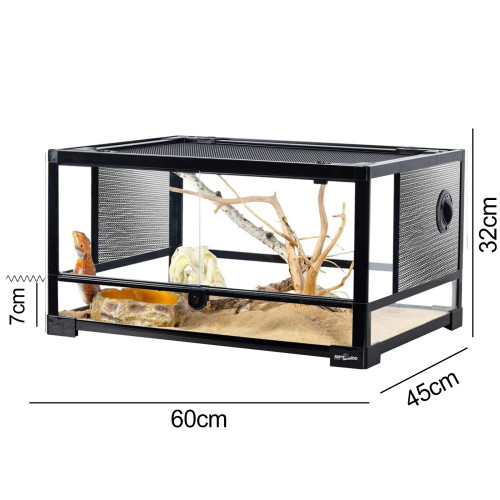 Repti-Zoo Glass Terrarium 60x45x32cm - Idealne dla gadów i płazów