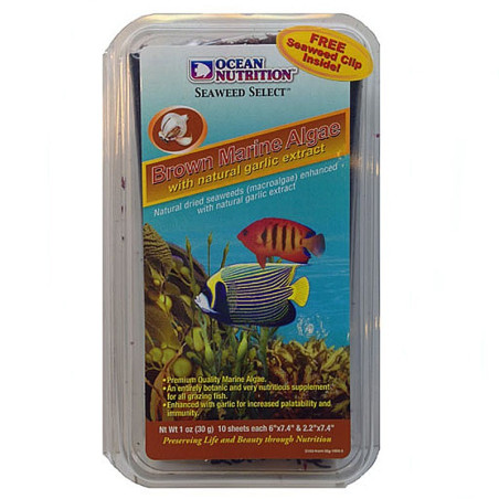 Ocean Nutrition Seaweed Brown 12g - naturalne algi z czosnkiem, idealne dla ryb morskich