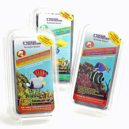 Ocean Nutrition Seaweed Brown 12g - naturalne algi z czosnkiem, idealne dla ryb morskich