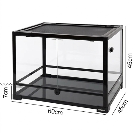 Terrarium Repti-Zoo Glass 60x45x45 cm szklane z metalową siatką