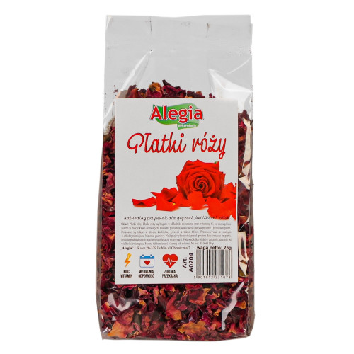 Alegia - Płatki róży 25g | Naturalna, smaczna przekąska dla gryzoni