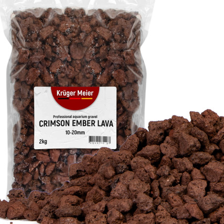 Podłoże akwariowe Kruger Meier Crimson Ember Lava 10-20 mm lawowe strukturalne 2 kg