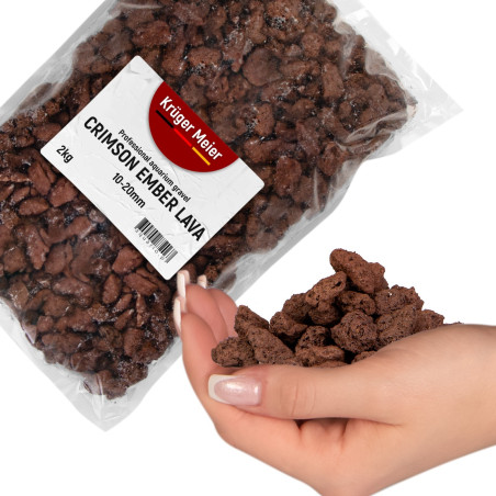 Podłoże akwariowe Kruger Meier Crimson Ember Lava 10-20 mm lawowe strukturalne 2 kg