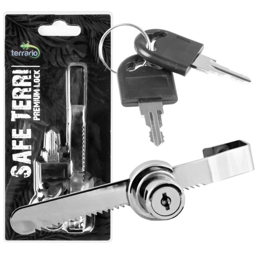 Terrario Safe Terri 90 - zamek do drzwi przesuwnych 9cm | Bezpieczne zamknięcie, szybki montaż