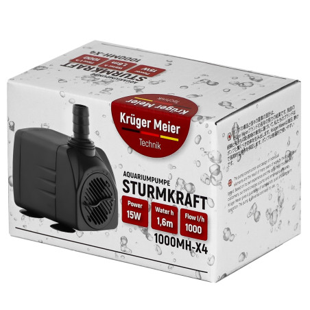 Kruger Meier Sturmkraft Brunnen - zestaw fontannowy 1000l/h - Idealny do oczka wodnego