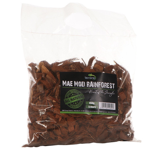 Podłoże kokosowe Terrario Mae Moei Rainforest 5 l / 450 g — duże zrębki