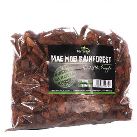 Podłoże kokosowe Terrario Mae Moei Rainforest 5 l / 450 g — duże zrębki