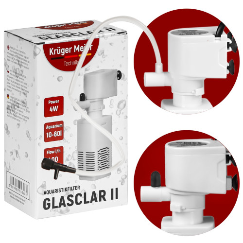 Kruger Meier Glasclar II - filtr wewnętrzny 400l/h | Krystaliczna woda, cichy i energooszczędny
