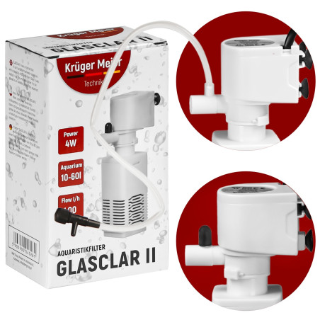 Kruger Meier Glasclar II - filtr wewnętrzny 400l/h | Krystaliczna woda, cichy i energooszczędny