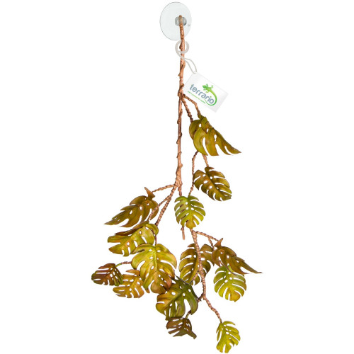 Terrario – Sztuczna Roślina do Terrarium – Wisząca Monstera 70 cm - Realistyczny wygląd, łatwy montaż