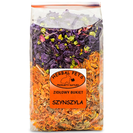 Herbal Pets Ziołowy Bukiet dla Szynszyli 100g - Naturalna przekąska wspomagająca trawienie