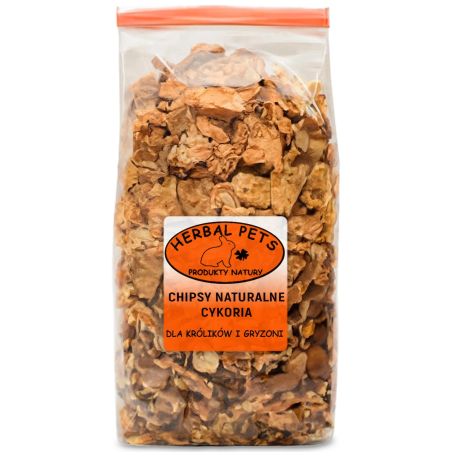 Herbal Pets Chipsy naturalne Cykoria 125g - Zdrowa przekąska dla gryzoni