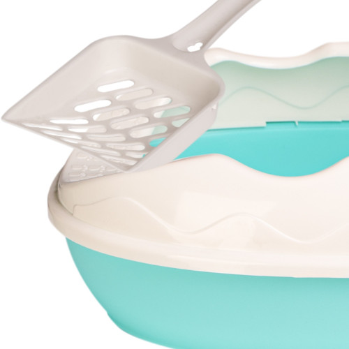 Furrever Friends Purrfect Point Turquoise with Scoop - Łatwa w czyszczeniu, idealna dla małych kotów