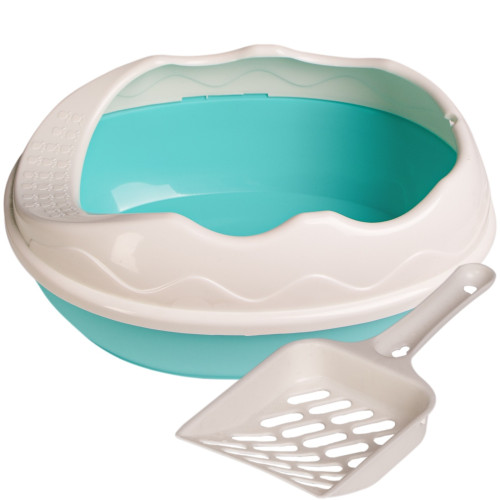 Furrever Friends Purrfect Point Turquoise with Scoop - Łatwa w czyszczeniu, idealna dla małych kotów