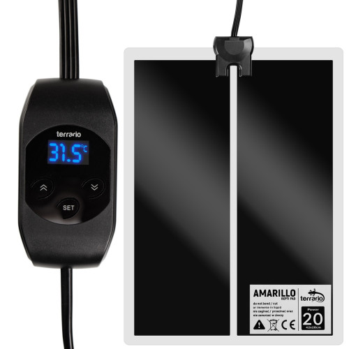 Terrario Amarillo 20W mata grzewcza z termostatem LCD - Idealna do terrarium