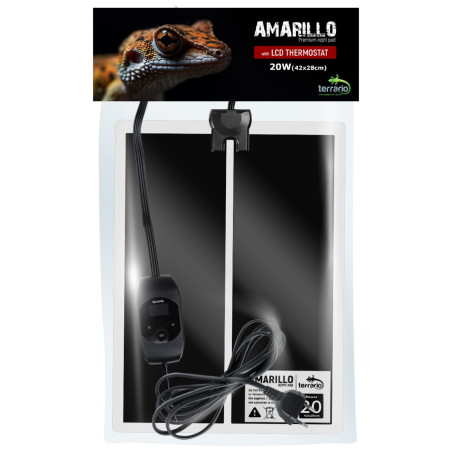Terrario Amarillo 20W mata grzewcza z termostatem LCD - Idealna do terrarium