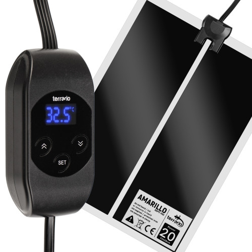 Terrario Amarillo 20W mata grzewcza z termostatem LCD - Idealna do terrarium