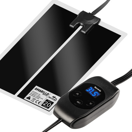 Terrario Amarillo 20W mata grzewcza z termostatem LCD - Idealna do terrarium