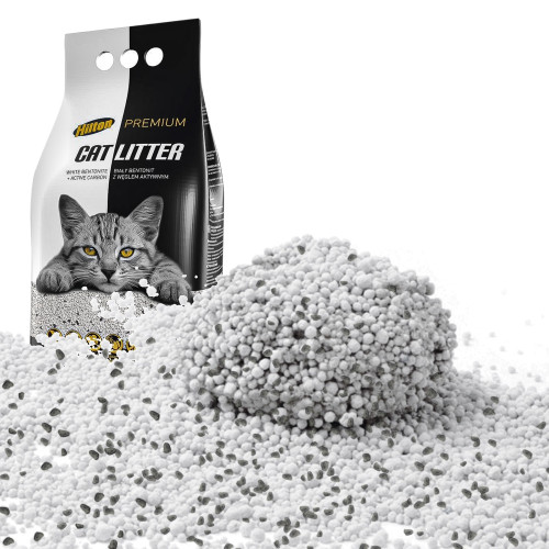 Hilton Cat Litter Carbon żwirek bentonitowy z węglem 5l - Neutralizuje zapachy