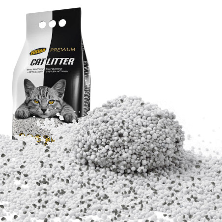 Hilton Cat Litter Carbon żwirek bentonitowy z węglem 5l - Neutralizuje zapachy