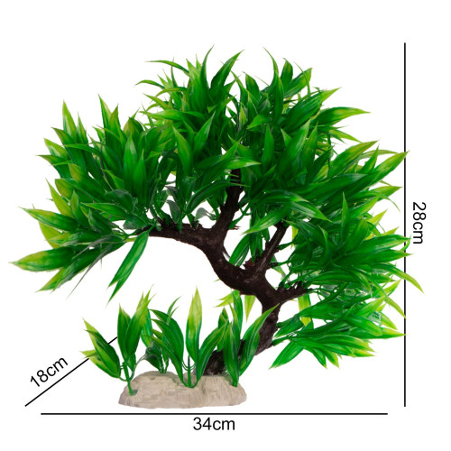 Kruger Meier Plant Majestic Tree - roślinka sztuczna | Idealna do akwarium słodkowodnego