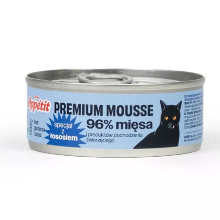 Comfy Appetit Premium Mousse - mokra karma z łososiem dla kota 85g | Idealna konsystencja dla wybrednych kotów