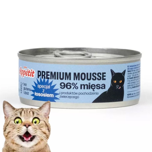 Comfy Appetit Premium Mousse - mokra karma z łososiem dla kota 85g | Idealna konsystencja dla wybrednych kotów