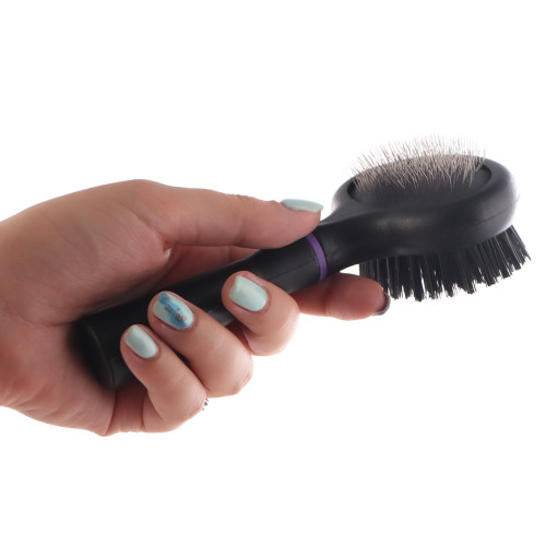 Groom Cat Dual Slicker Brush - delikatna pielęgnacja, mniej kul sierści