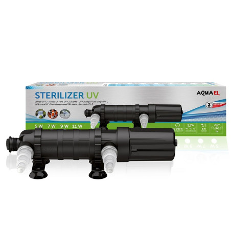 Aquael STERILIZER UV PS 2.0 - sterylizator UV | Krystaliczna woda w oczku wodnym