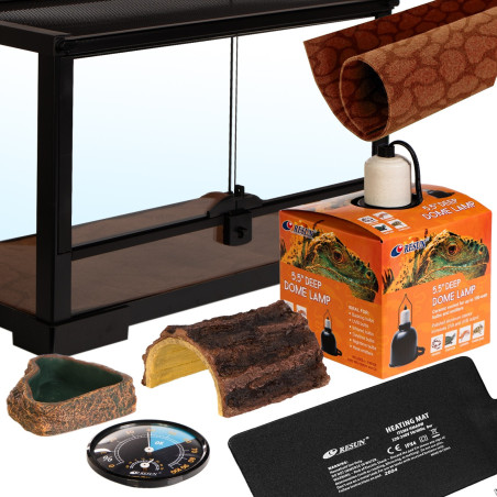Terrarium szklane Resun ReptiSet Comfort ONE 50×25×30 cm