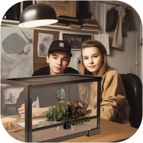 Terrarium szklane Resun ReptiSet Comfort ONE 50×25×30 cm
