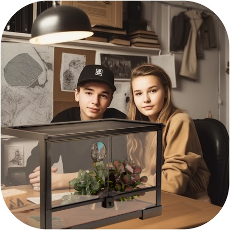Terrarium szklane Resun ReptiSet Comfort ONE 50×25×30 cm