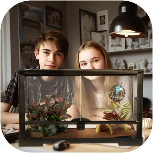 Terrarium szklane Resun ReptiSet Comfort ONE 50×25×30 cm