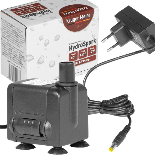 Kruger Meier HydroSpark All Connect - pompa wody 450l/h 12V i 230V | Idealna do oczka wodnego