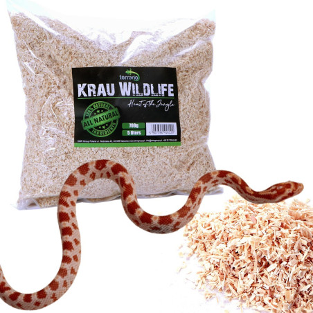 Terrario Krau Wildlife 5l - włókno drewniane Aspen / Lignocel | Naturalne, absorpcyjne podłoże do terrarium