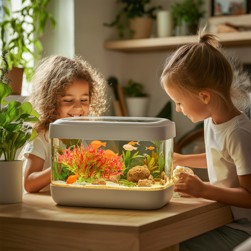 Kruger Meier Plant Pink Grass - roślinka sztuczna | Idealna do terrarium
