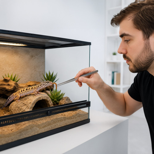 Pęseta Aventerra CLAWey POINT 30 cm prosta stalowa do terrarium