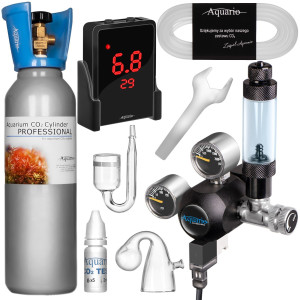 Aquario Exclusive 2.0 - zestaw CO2 z elektrozaworem i komputerem pH + butla 5l