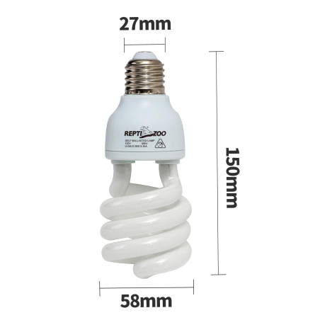 Repti-Zoo Tropical Lamp 5.0 UVB 26W - Żarówka e27 | Idealna do terrarium