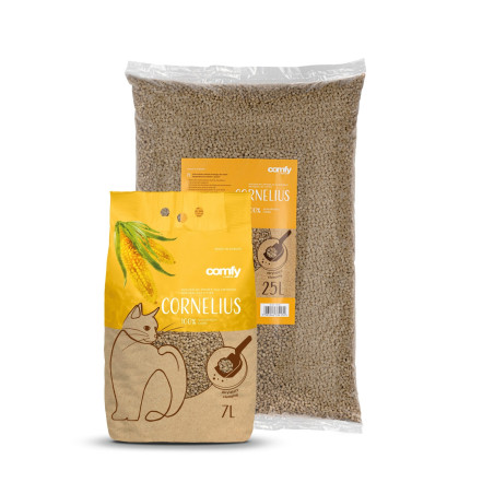 Comfy Cornelius Natural 7l żwirek kukurydziany dla kota - Bezzapachowy i biodegradowalny