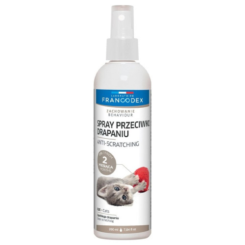 Francodex spray przeciw drapaniu dla kotów i kociąt 200 ml - chroni meble, bezpieczny dla kociąt