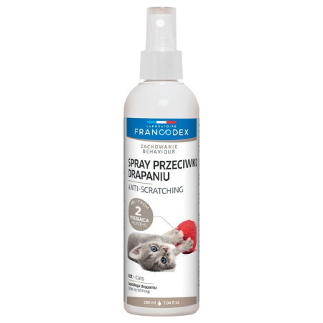 Francodex spray przeciw drapaniu dla kotów i kociąt 200 ml - chroni meble, bezpieczny dla kociąt