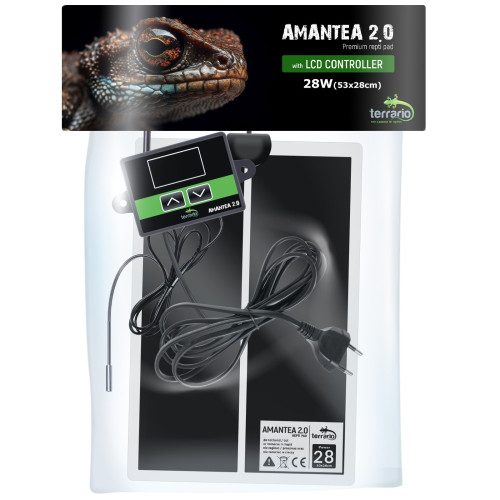 Terrario Amantea 2.0 28W - mata grzewcza z termostatem | Optymalne, bezpieczne ciepło dla gadów