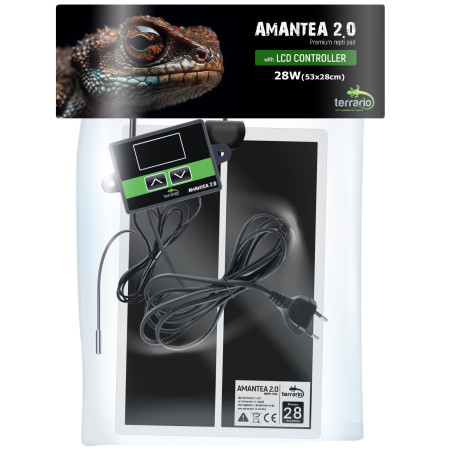 Terrario Amantea 2.0 28W - mata grzewcza z termostatem | Optymalne, bezpieczne ciepło dla gadów