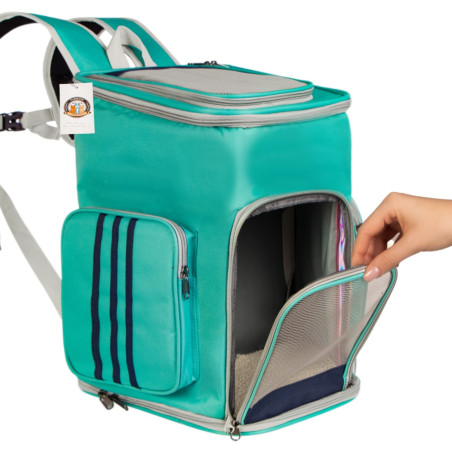 Furrever Friends Catbox Turquoise plecak transporter dla kota i psa - Bezpieczny i lekki na podróże