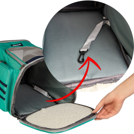 Furrever Friends Catbox Turquoise plecak transporter dla kota i psa - Bezpieczny i lekki na podróże