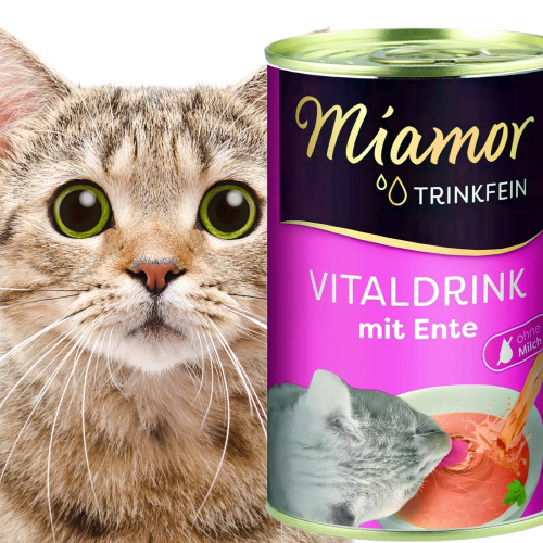Miamor Vitaldrink mit Ente 135ml | Smakowity napój dla kota, szybka wysyłka